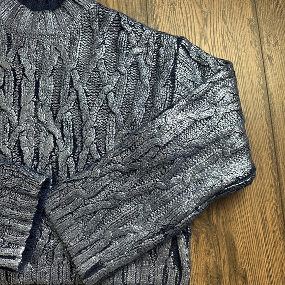 Zara Navy Textured Knit - Picture 3 of 6